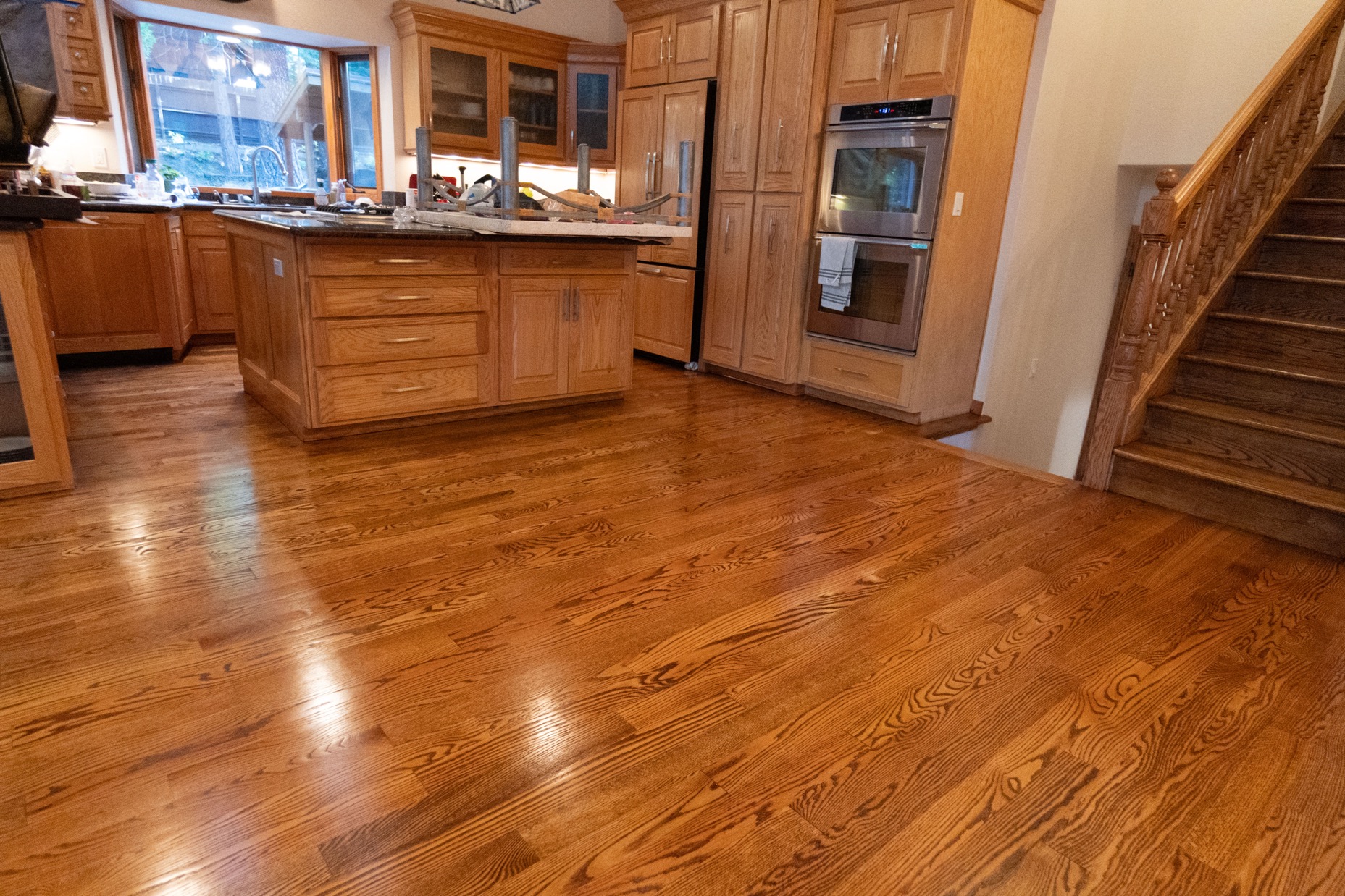 Blended Red Oak & Luxury Vinyl Installation
